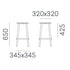Babila 2702 Bar Stool / 65cm